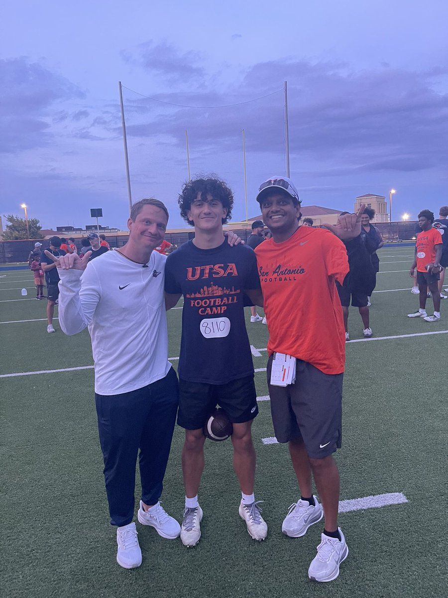 chase_devoll's tweet photo. After a great conversation and a great camp with coach @RickBowie2 and coach @Coach_DrP , I am beyond blessed to receive my first 🅾️ffer from The University Of Texas At San Antonio!!!

@CoachPeschka @CoachRolfee11 @Coach_CTR @Martin_Football @BShapen @UTSAFTBL https://t.co/RB0VoY8JAe