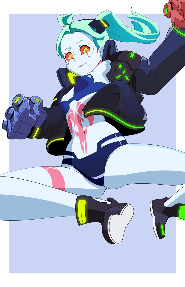 Ch4D85's tweet photo. #cyberpunkedgerunners #rebecca https://t.co/z46YyKpj8R