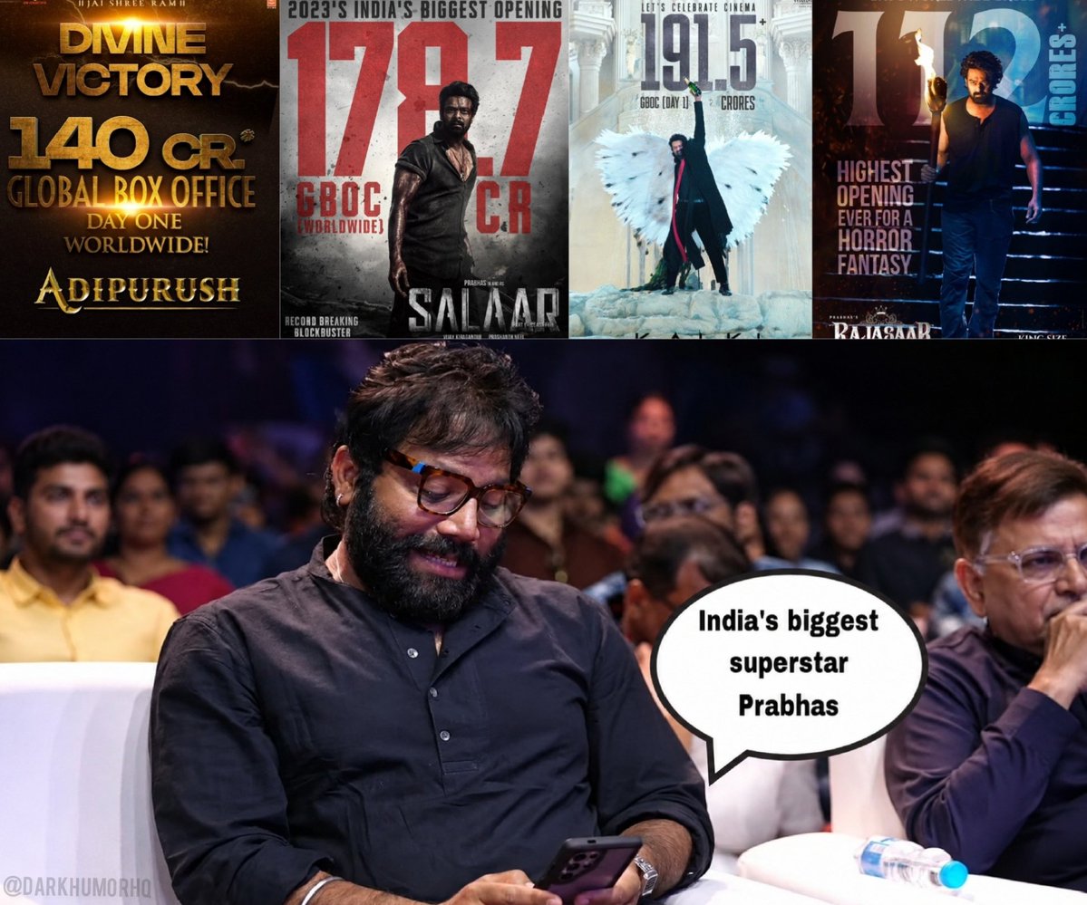 DarkHumorHQ_'s tweet photo. Actors with Hattrick of 100cr Openings 🔥#Prabhas‌ 

End of list https://t.co/yaRpoJyoRd