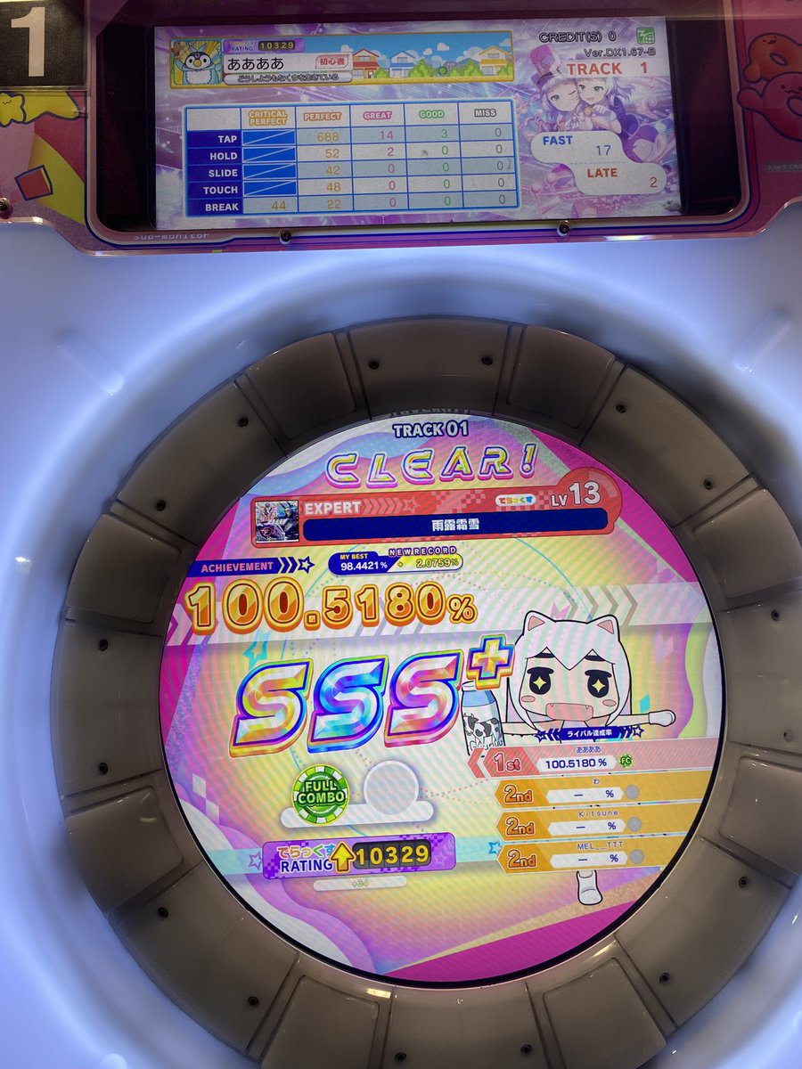 本日のmaimai〜。