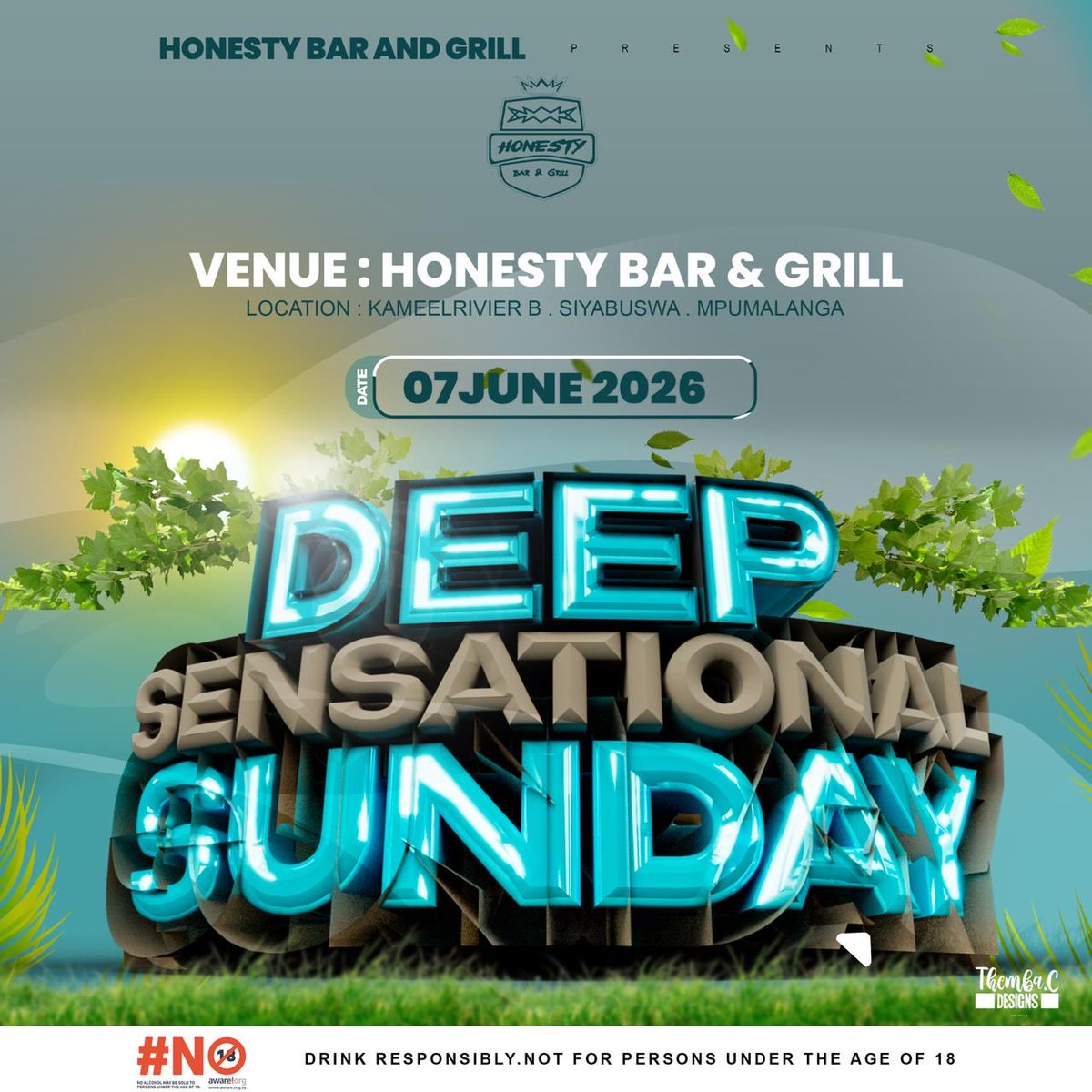 RealDeepvince's tweet photo. We are excited to be with you again this Sunday. Weekend mood is activated 🎶🎧🔥

🔵 Deep Sensational Sunday [2 Hours Set Edition] 🤟🏽
___________________
📍Honesty Bar &amp; Grill 🥂🥩
📅 07 June 2026 https://t.co/JQfYwU4CRz