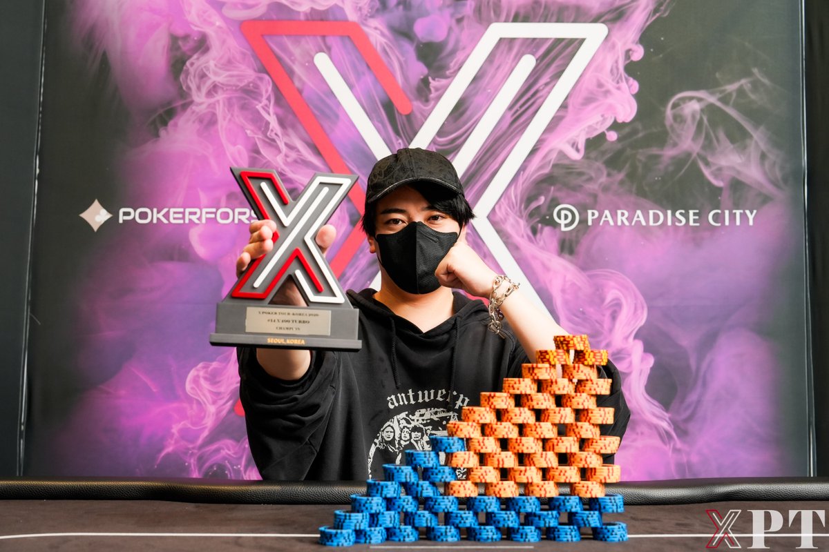 PokerLabInc's tweet photo. 「2日連続王者！勢いは止まらない！」
Back-to-back champion! The momentum doesn’t stop!

XPT -KOREA-
【#14 X’400 TURBO】
— CHAMPION — 
1st. Naohiro Arita

https://t.co/dx6cQ24cCu

🔗 https://t.co/M7ahmg6ijF

#XPT https://t.co/bWuigBiMMA