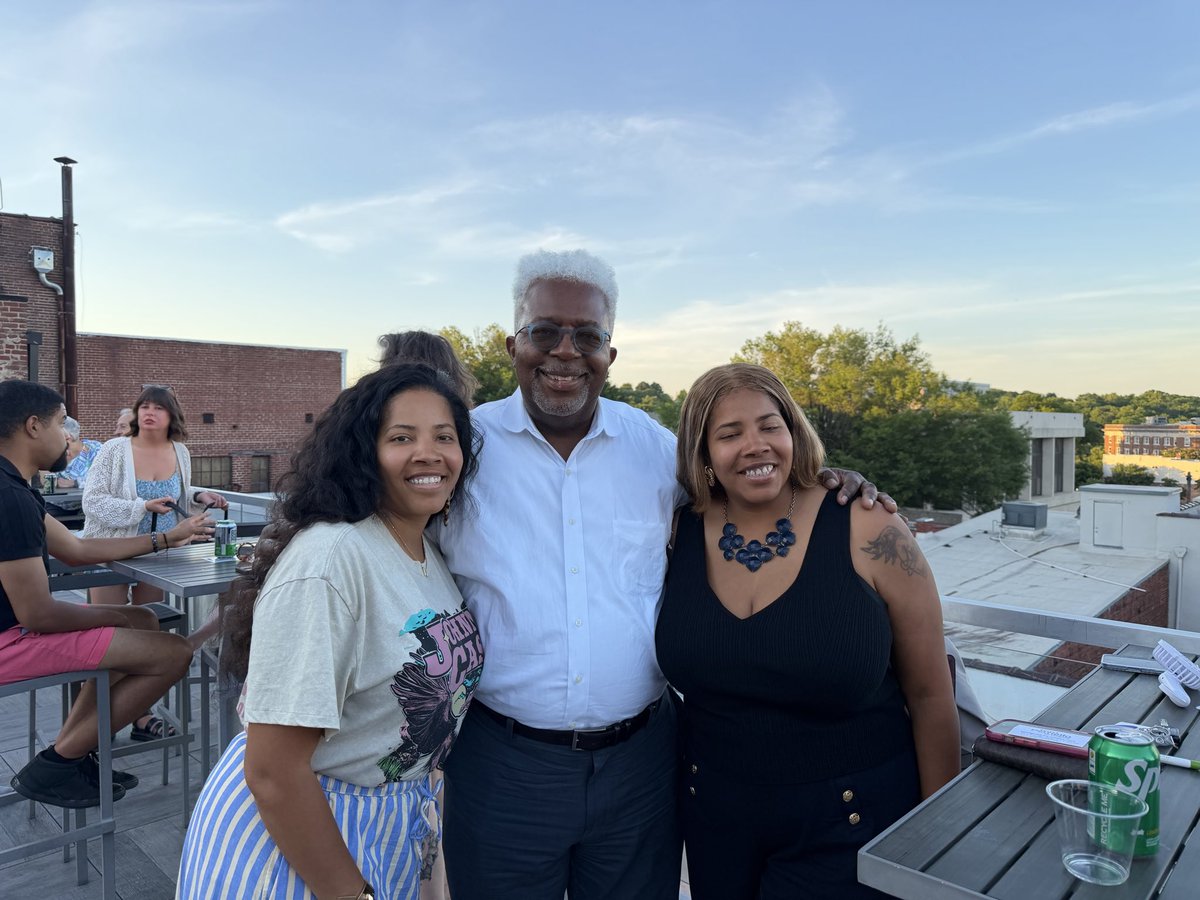 tomperriello's tweet photo. Best things in life are often unplanned! Ended a great day across four counties in Southside with a sunset over the Dan River, great live music on the rooftop of the Bee, and running into friends old and new. Don’t sleep on Danville 2026! https://t.co/bk0gBZYglD