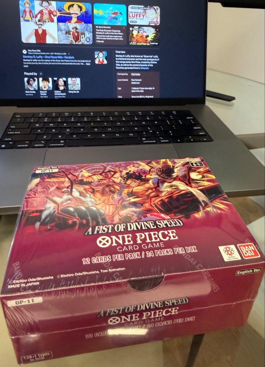ry0p0w's tweet photo. One Piece OP11 was a great booster box to open. Loads of great cards. 

A fist of divine speed 🔥 https://t.co/NE0qJ1akA0