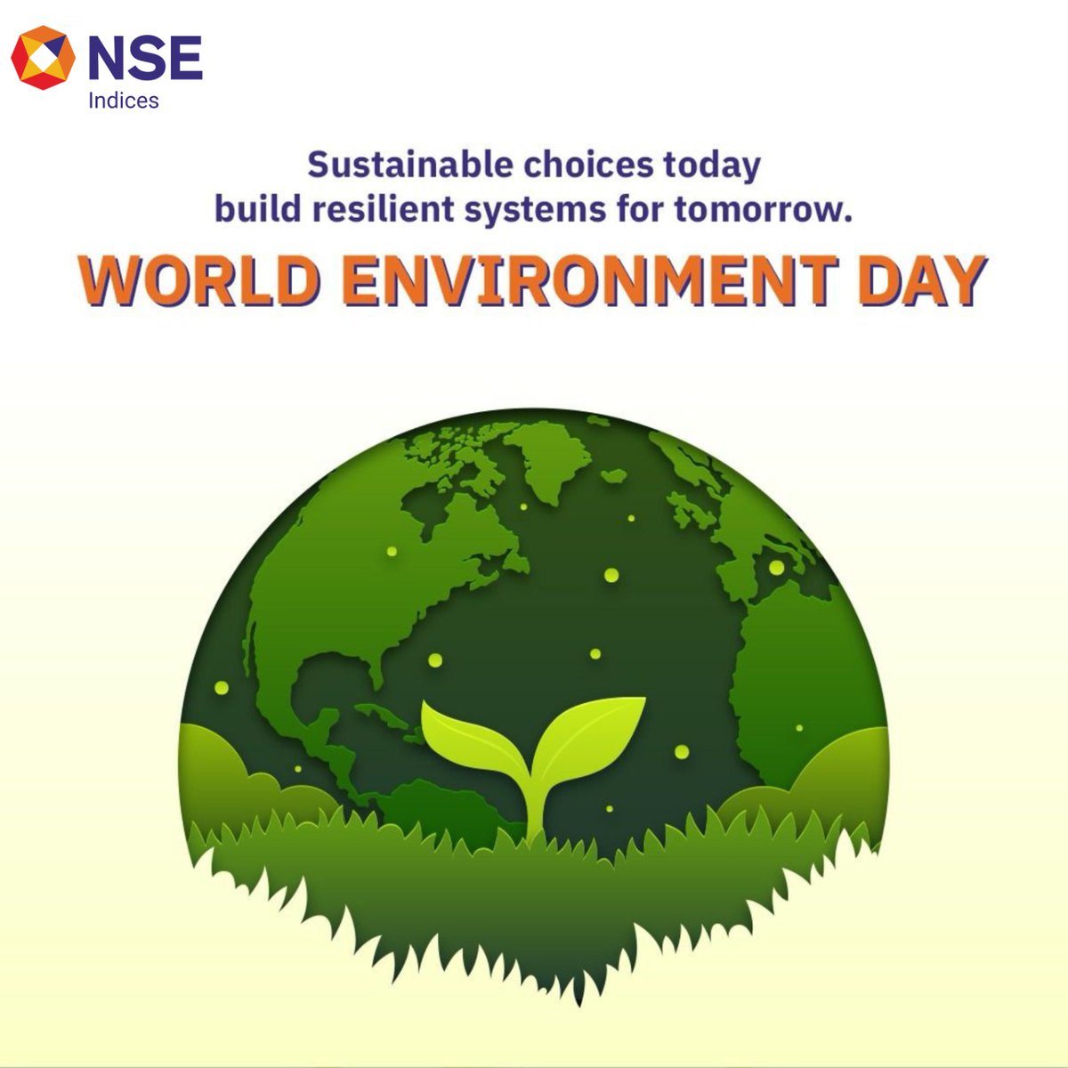 NSEIndices's tweet photo. World Environment Day highlights the importance of responsible choices in preserving natural resources and ensuring long-term sustainability.

NSE continues to support a responsible approach towards sustainability and long-term resilience.

@itsaniruddha @sammit001 @Santosh_T @pankaj1508 

#NSE #NSEIndia #WorldEnvironmentDay