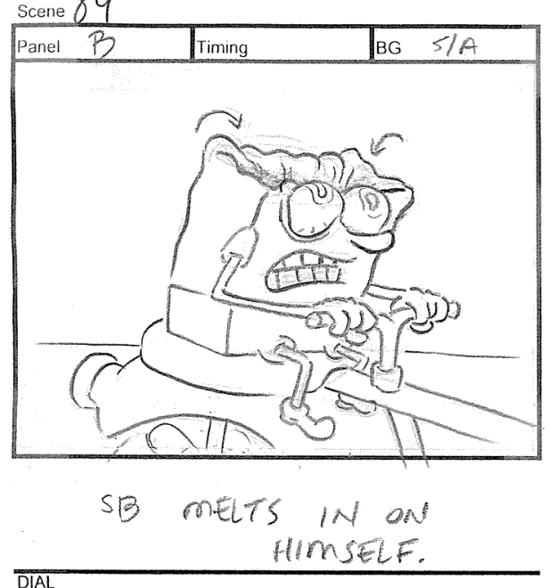 ArtofSpongebob's tweet photo. A drawing by Aaron Springer from "Prehibernation Week." https://t.co/TPNNH8yQOk