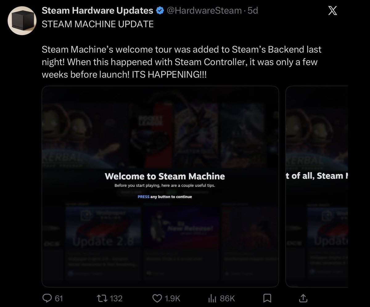 HardwareSteam tweet picture