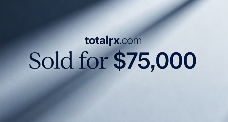 DomainNews24's tweet photo. Domain  Sold!
💰Totalrx. com Sold for $75,000
🛒Sold via #Sedo
🗓️June 4, 2026
This domain name is ideal for building online pharmacies, chronic disease management platforms, or medical information aggregation services. https://t.co/uLp8YA71Mr