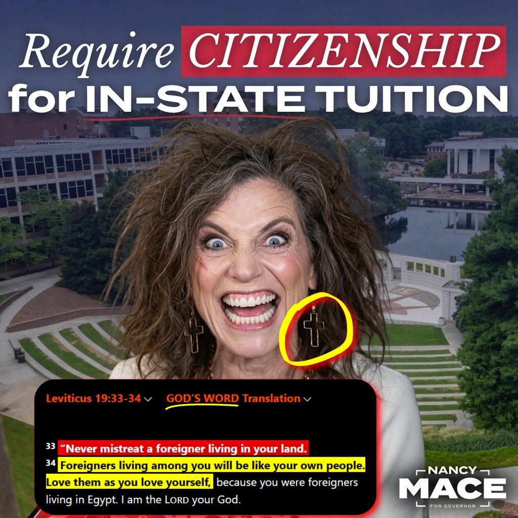 mvocc's tweet photo. @NancyMace Nutty Nancy is, like many Christians, a hypocrite. https://t.co/tBwAGX2XdA