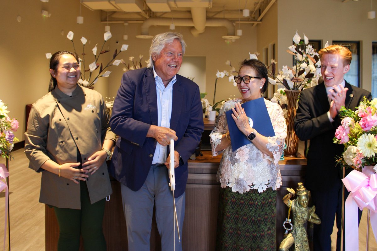 CommishTick's tweet photo. Today, I joined the Chutima family for the ribbon cutting of the newly remodeled Lotus of Siam at Commercial Center in District E.

Proud to present Saipin Chutima with a Clark County proclamation declaring today “Lotus of Siam Day.” Congratulations on this exciting milestone! https://t.co/tE8xdn7q4C