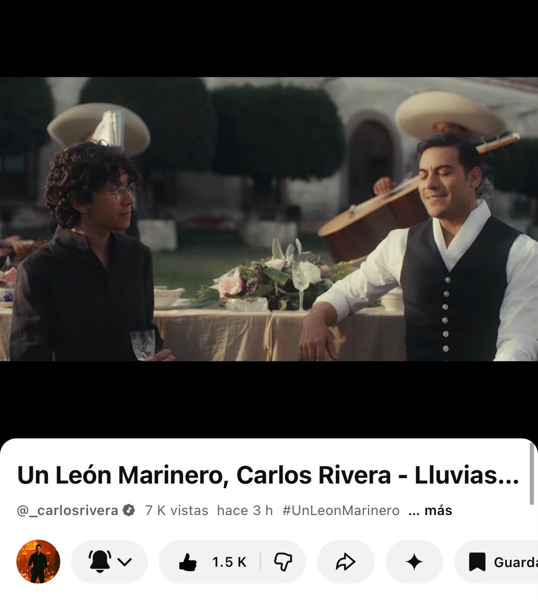 Pris30VM's tweet photo. 💙🇨🇷 Hoy se estrenó“Lluvias de Mayo” de Carlos Rivera junto a Un León Marinero con el video oficial de Youtube, No olvides activar el recordatorio 🔔: https://t.co/eml55Qnzo2
@_CarlosRivera @ClubSoloTu @WestWoodEntt @sonymusicca @riveristashq @mikenoriega @solotu_cr https://t.co/c2isgscPdS