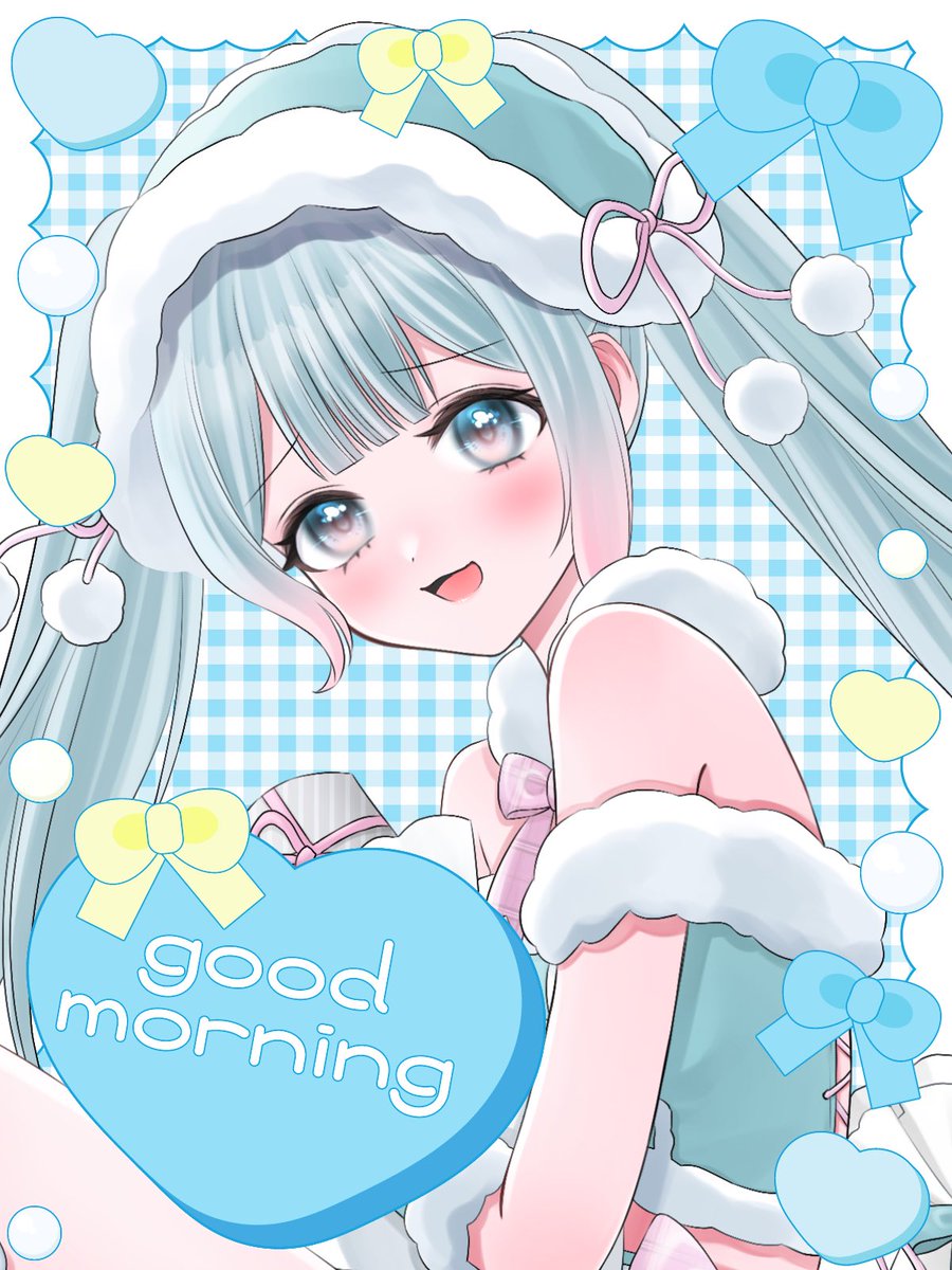 おはよーー！ 最近少し夜更かしまん💦 アラームで起きても二度寝し