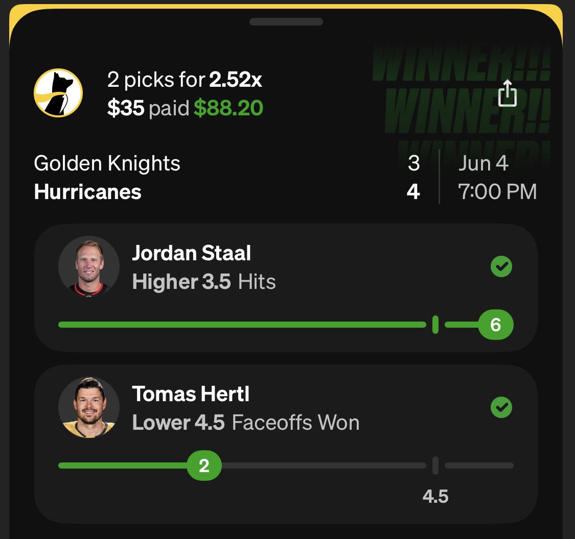 TradesPicks's tweet photo. 3u NHL BANG 🥱 Best in the biz at NHL 

Get involved in the Cord cashing all day

https://t.co/X2F92LKL49

#Gambling𝕏 #UnderDog #PrizePicks https://t.co/vAIAJlqyJK
