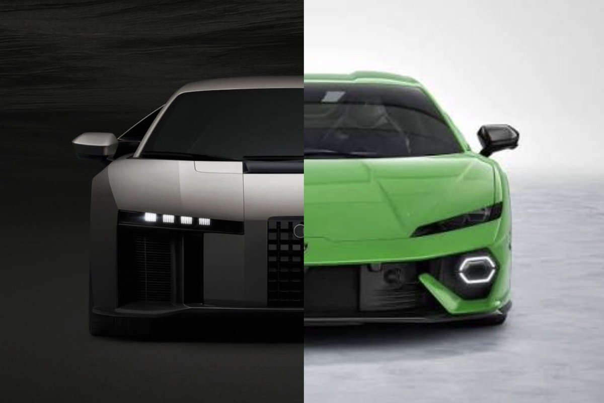 maestrorogers's tweet photo. The Audi Nuvolari looks like they pixelated a Lamborghini Temerario. https://t.co/mgHEPZywzL