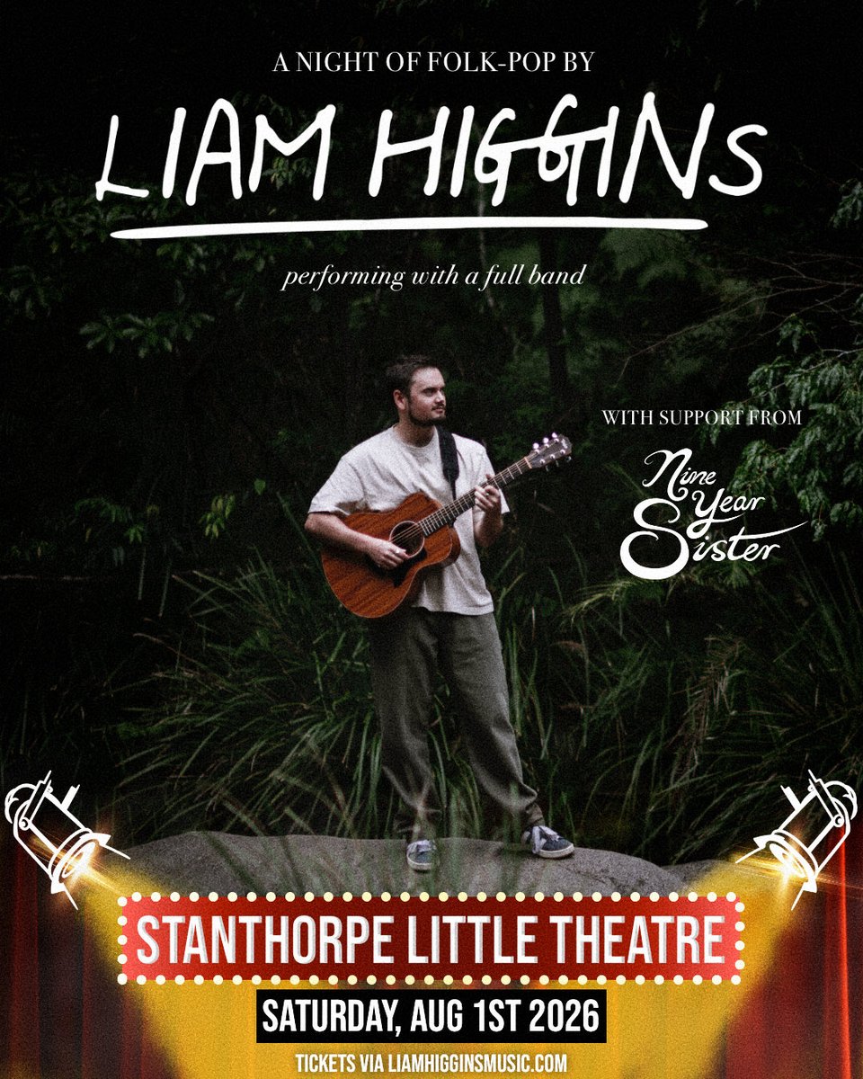 NineYearSister's tweet photo. We’re excited to announce that we’ll be supporting Liam Higgins at his Stanthorpe Little Theatre show on August 1st! Grab your tickets and come along for a wonderful night of live music in the heart of Stanthorpe!
We hope to see you there! ✨🎶

Tickets: https://t.co/lveCUDAk7n https://t.co/pIJK3JBpwW