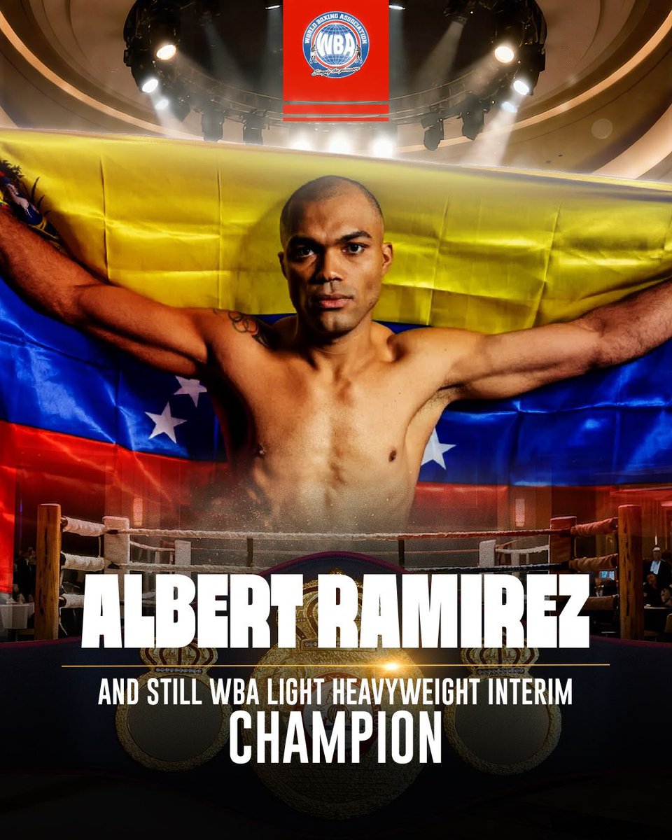 WBABoxing's tweet photo. Another successful title defense for Albert Ramírez 👑

The undefeated Venezuelan earned a split decision victory over Lerrone Richards in Montreal to retain his WBA Interim Light Heavyweight crown.

#AndStill 🏆 🇻🇪

#Boxing #Boxeo #WBA #WBABoxing https://t.co/pybmelNveS