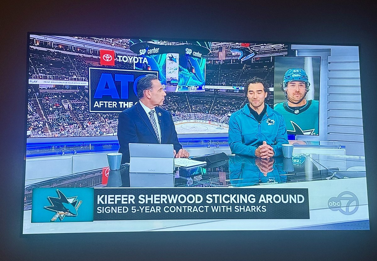 jbecher's tweet photo. Watching #sjsharks @KSherwood44 and @LarryBeilABC7 on the ABC after the game

NHL Stanley Cup game 2 https://t.co/Fe0SDiswEW