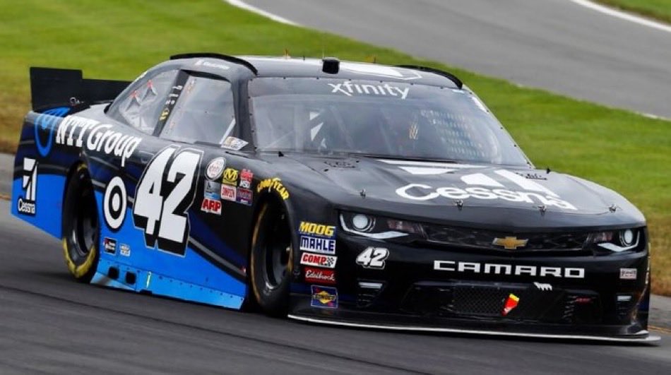 LegendsNascar's tweet photo. Kyle Larson won the 2016 Pocono Green 250 ten years ago today. 🏁
#ChipGanassiRacing 🏁 #TheTrickyTriangle https://t.co/c7N459SSKg