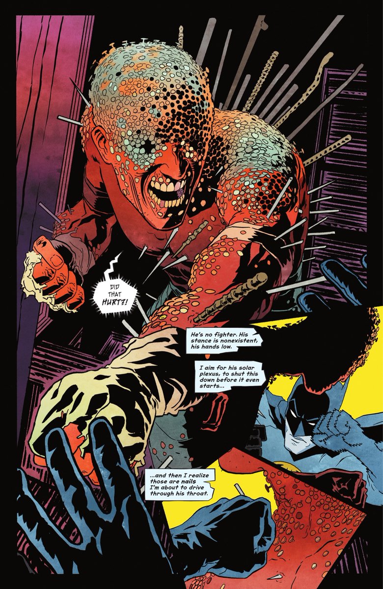 Jd14762's tweet photo. Reading Batman Dark Patterns. Wound Man is the scariest guy I've ever seen in my life. https://t.co/d6sJjAfFFb