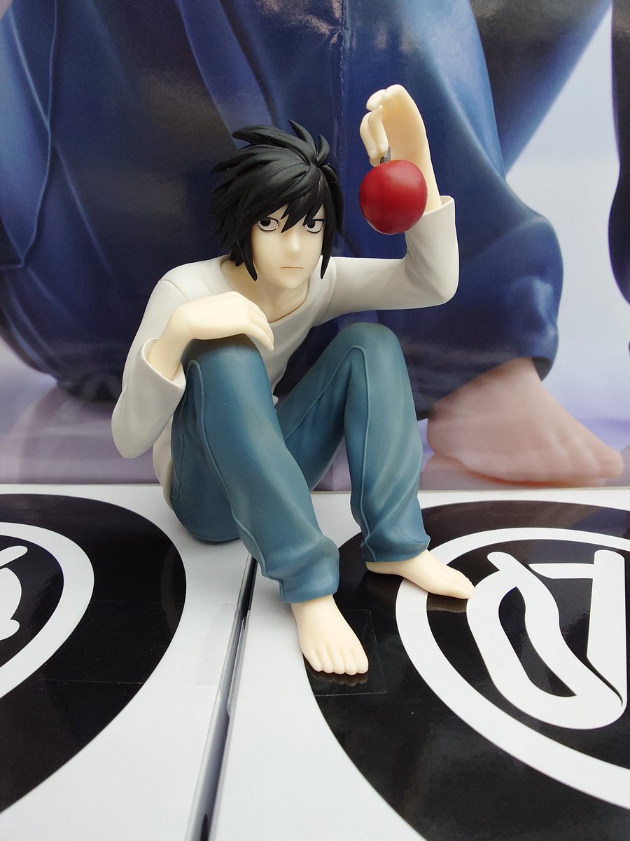 harmanimaichi's tweet photo. ／
🐹6月5日アミューズ入荷情報🐹
＼

DEATH NOTE
ぬーどるストッパーフィギュア
エル

入荷しました🍎

#ハーマン今市 https://t.co/UNK1OEkoyZ