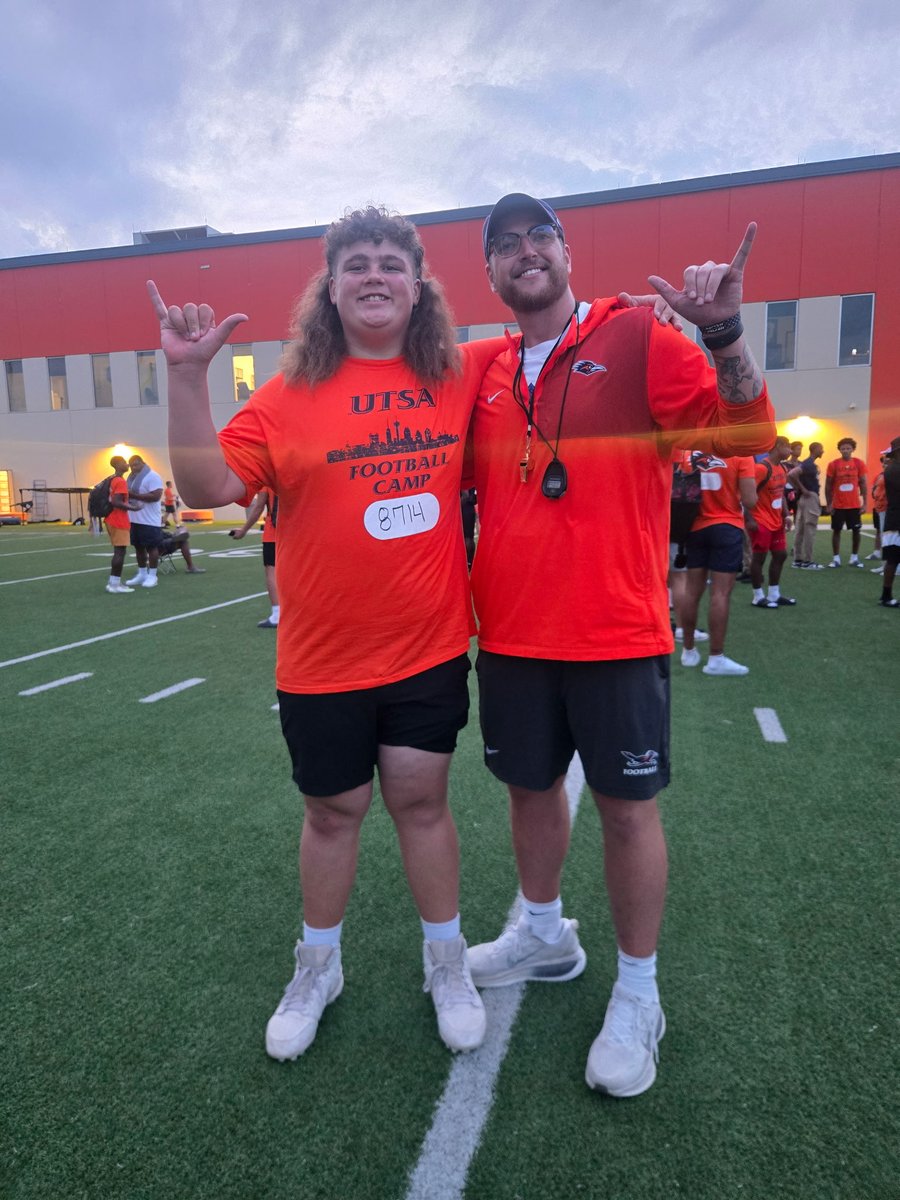 JayceLeist's tweet photo. Thank you @CoachTraylor @RickBowie2 @Elihenderson95 @UTSAFTBL and everyone else for putting on such a great camp. I really appreciate the time and effort yall put into creating a positive and competitive experience. It was a great opportunity to learn and improve. https://t.co/z0WJNyrYYU