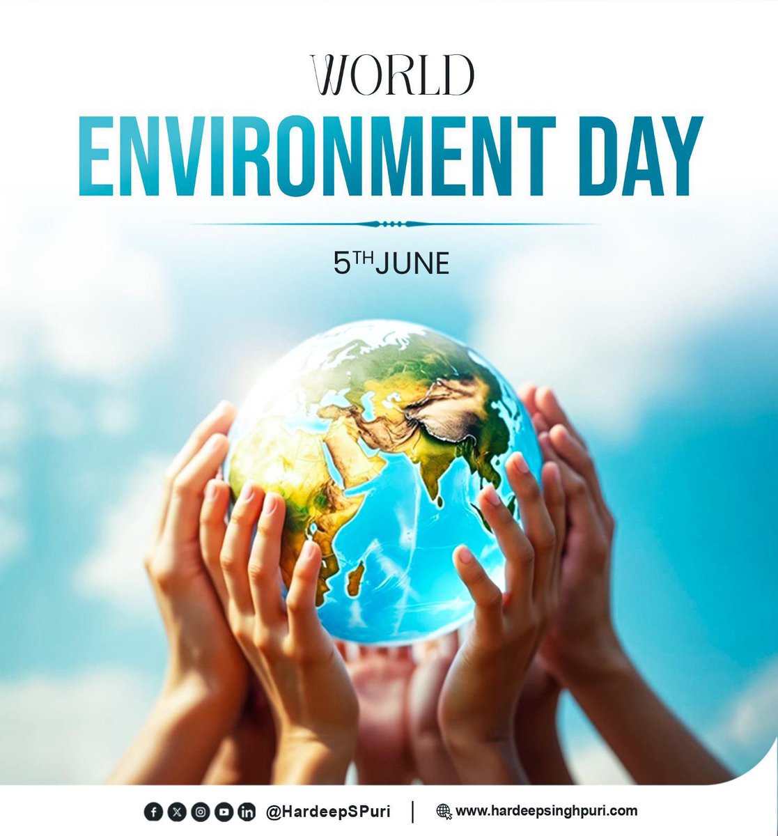 HardeepSPuri's tweet photo. Planet Earth is the only home we have. Together, we can, and must make this a better place.
On #WorldEnvironmentDay let us take a pledge to renew our efforts to make the world a cleaner, greener & better place for all creations of God. Like it is said, “We have not inherited the planet from our parents, but are borrowing it from our children and the generations that follow.”
 #NowForClimate