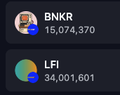 ProjPathfinder1's tweet photo. BNKR CLUB 150
6 BNKR CLUB NFTs
15m BNKR
34m $LFI

All assets acquired from revenue generated during early testing of LP Manager.

"Big things come from small beginnings" -Lawrence of Arabia (1st) Prometheus (2nd)
"Blood sweat and tears+inference=progress" -@GenuineRealMoe (1st-probably)

*Team Token not announced yet*