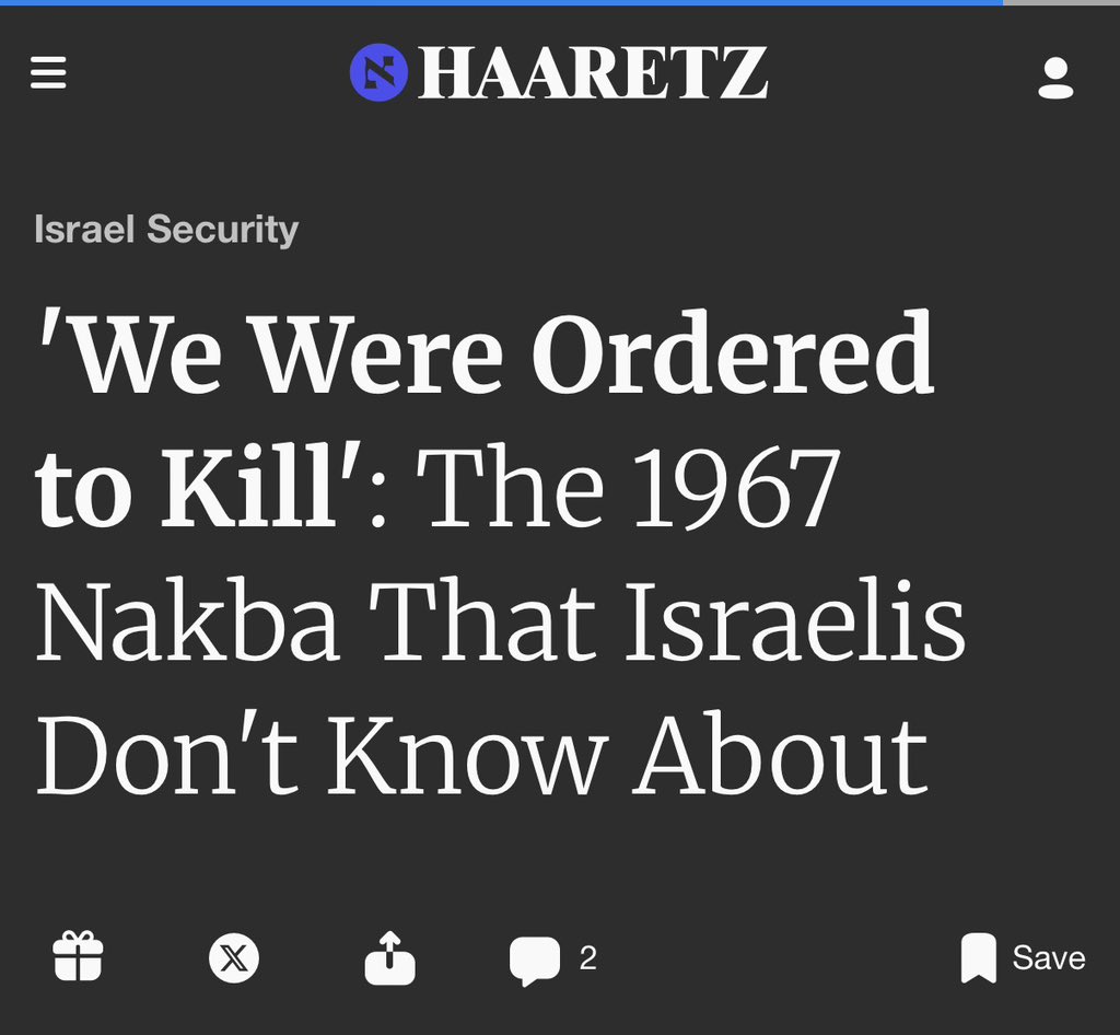 abierkhatib's tweet photo. I’m probably going to hell for laughing at this headline! 
Israelis are filming their genocide in 4K right now.. why the hell would they care about their vintage 1967 crimes?! https://t.co/STAjBsGv3g