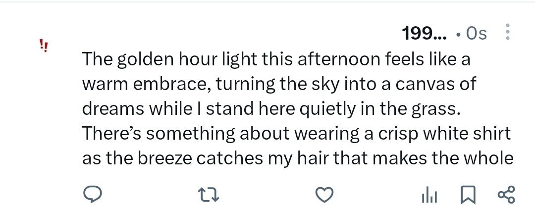 srolomon's tweet photo. The  golden  hour  light  this  afternoon  feels  like  a warm  embrace,  turning  the  sky  into   a  canvas  of dreams  while  I  stand  here  quietly  in  the  grass. There’s something about wearing a crisp white shirt as the breeze catches my hair that makes the whole https://t.co/Vs2R0DPv68