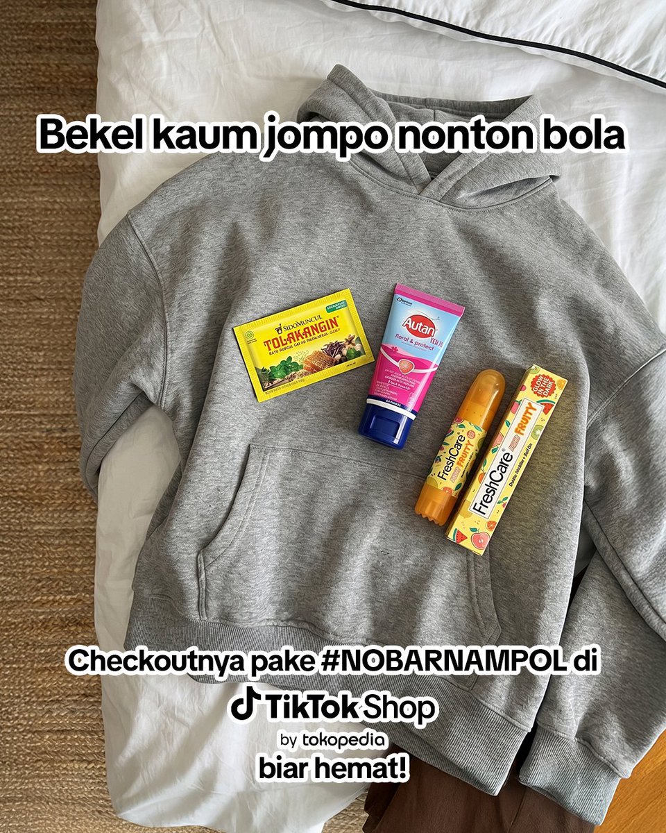 TikTokShop_IDN's tweet photo. Gizi seimbang 4 sehat 5 sempurna buat #NOBARNAMPOL tuh isinya se-simple kayak gini kan ges?😏 

Langsung aja checkout di TikTok Shop by Tokopedia, kan pasti diskon 20% dan gratis ongkir hihihi~ https://t.co/uTUh8fe3DP
