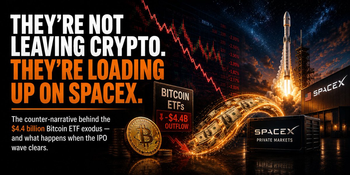 TonyCryptoNews's tweet photo. Everyone's saying crypto is dead. But $3.5 TRILLION in IPOs just hit the calendar. The ex-SoftBank CFO said it. Saylor confirmed it. The money didn't leave crypto — it moved next door.Full breakdown in my first ever Substack 👇 https://t.co/MmOLHbT2T0 #Crypto #Bitcoin #BTC #XRP #SpaceX #TonyCryptoNews #DataStrategyFreedom