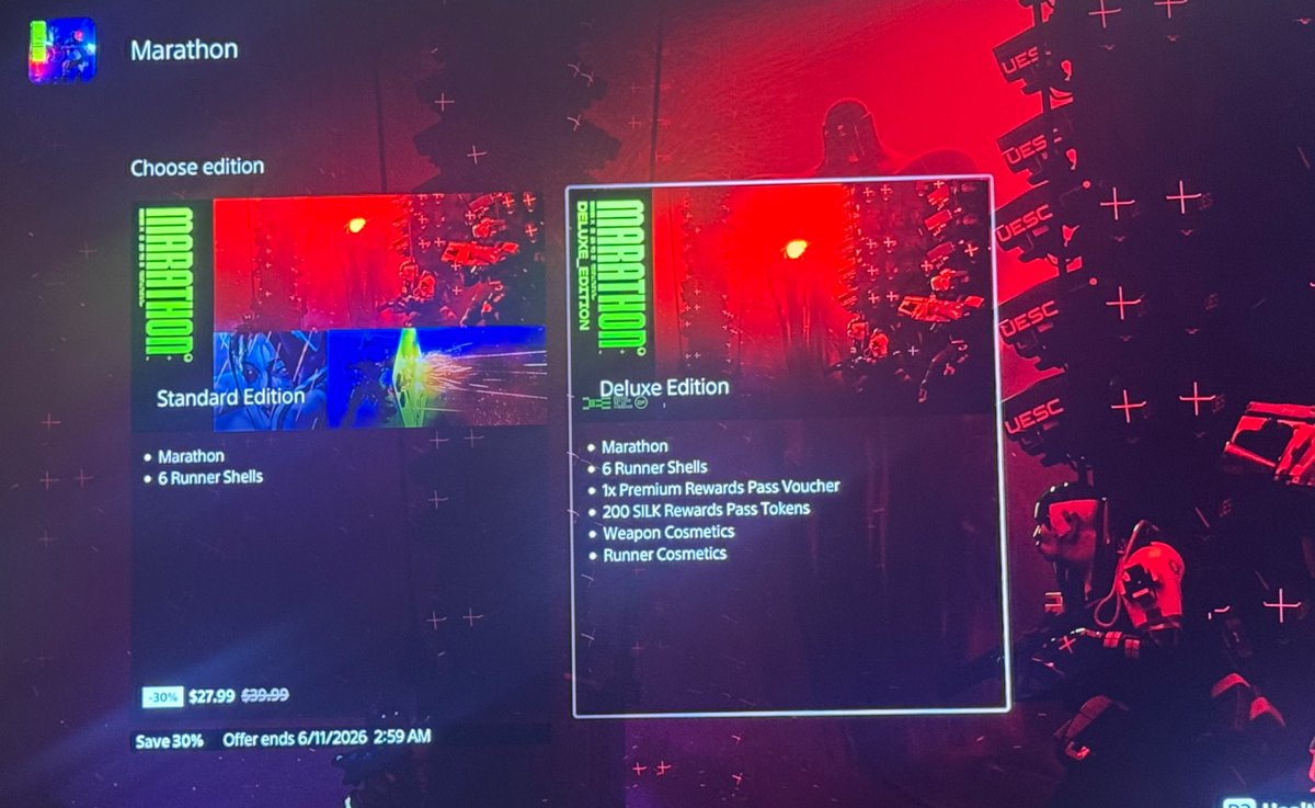 MaxDash9's tweet photo. @MarathonDevTeam HOW ABOUT YOU HONOR THE PRICE ERROR FOR THOSE THAT BOUGHT DELUXE EDITION BEFORE IT WAS CHANGED. 

LORD KNOWS IT WILL ONLY BENEFIT THE GAME. https://t.co/yf5LDXOzSH