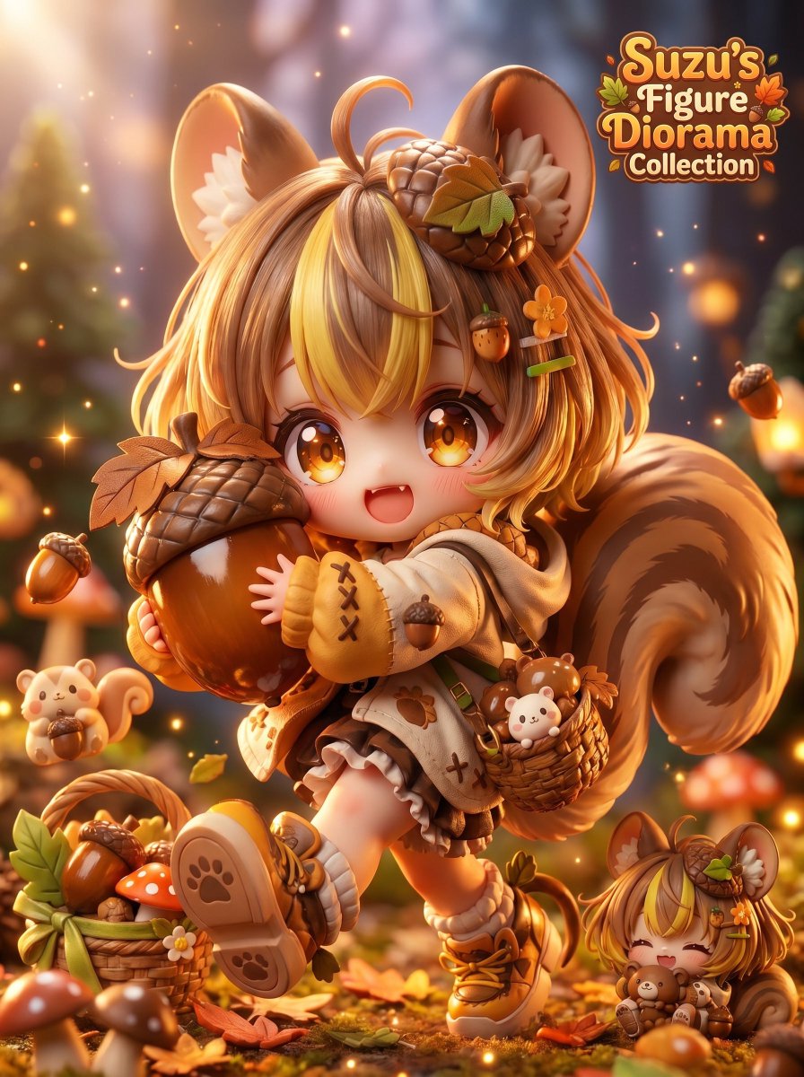 すずのフィギュアジオラマコレクション リスって要素しかあっていない