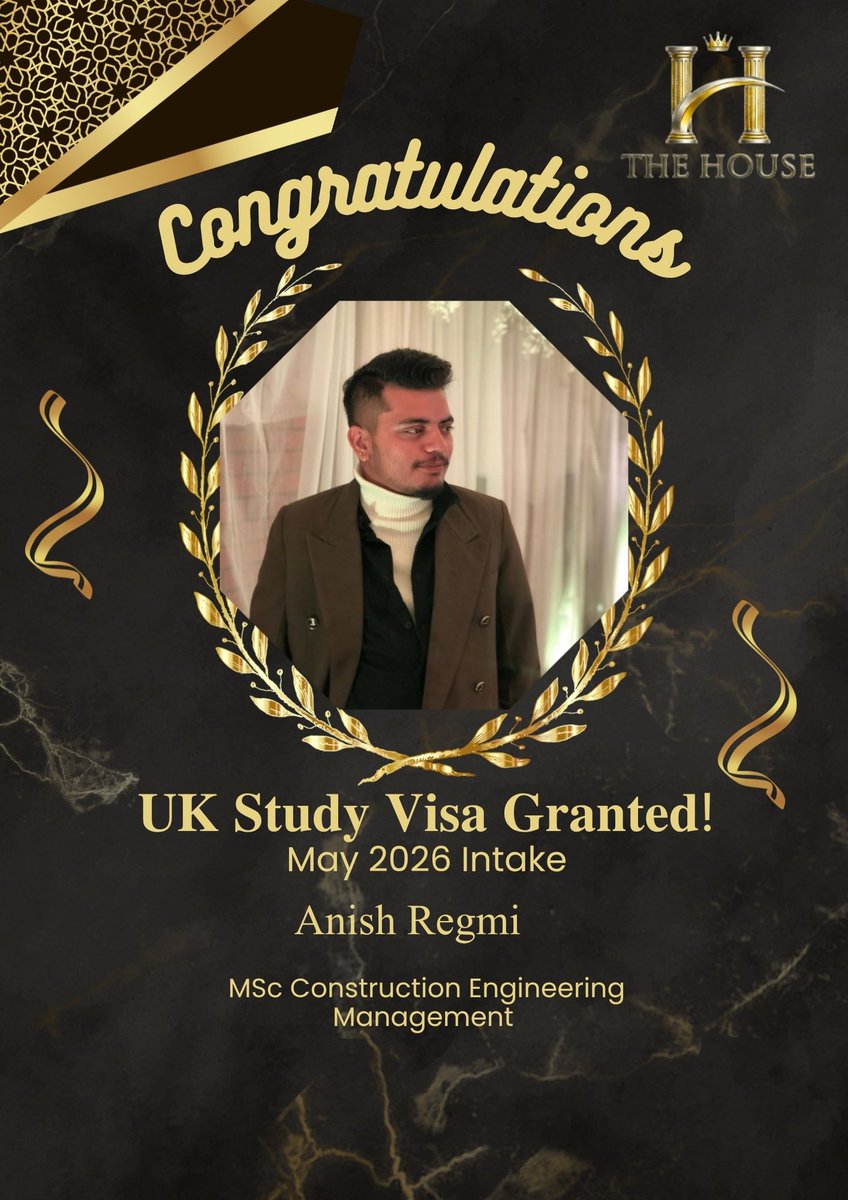 HouseAdmissions's tweet photo. ✈️ Next stop: The UK! 🇬🇧 
Huge congratulations to Anish Regmi on getting your UK Study Visa granted! Your hard work has paid off, and your journey to study MSc Construction Engineering Management begins this May. The team at House of Admissions here in Kathmandu is thrilled for you and wishes you immense success in this new chapter! 🎉👏

#HouseOfAdmissions #UKVisaApproved #StudyInUK #MScConstructionEngineering #UKUniversities #StudyAbroad #NepalToUK #EducationConsultancy #Putalisadak