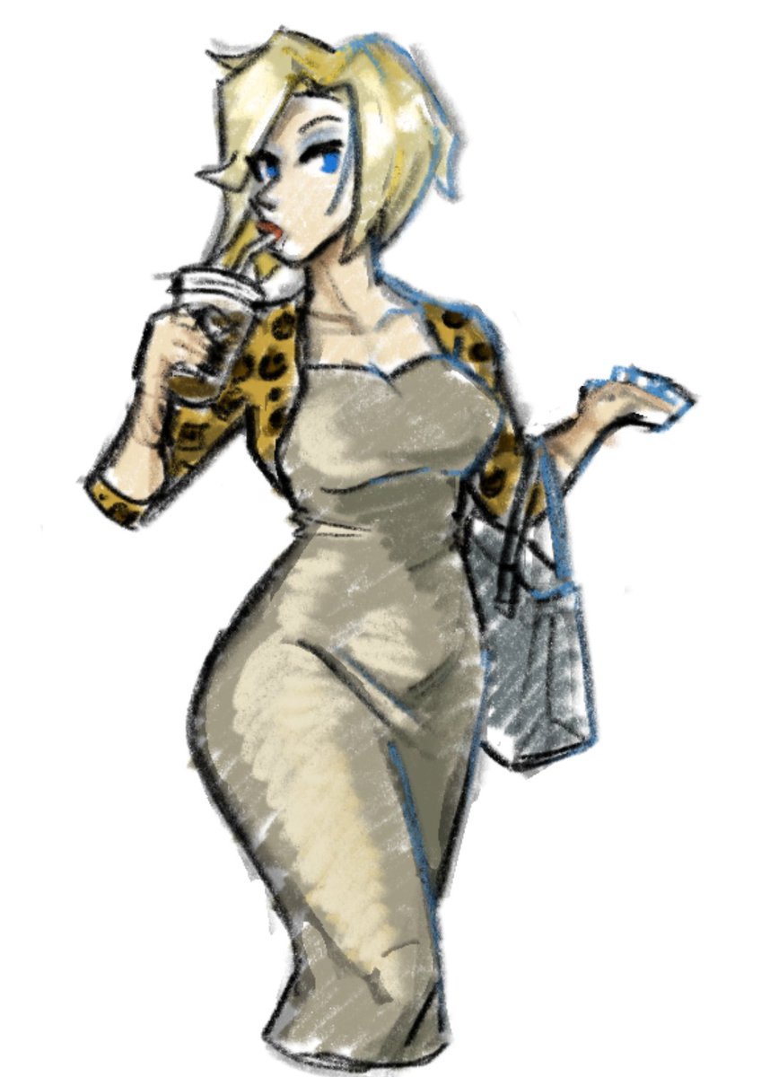 ATSUIATSU_'s tweet photo. They were scared of her Milf power #mercy https://t.co/uFt5u26yhK