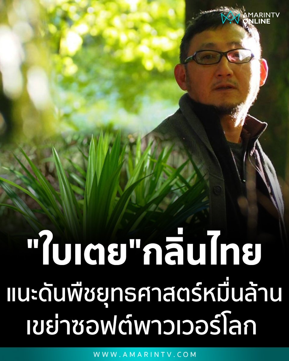 amarintvhd's tweet photo. ประภาส ชลศรานนท์ แนะรัฐบาล ดัน "ใบเตย" วานิลลาแห่งตะวันออก ชูกลิ่นไทย สู่พืชยุทธศาสตร์หมื่นล้าน เขย่าบัลลังก์ซอฟต์พาวเวอร์โลกสายเฮลตี้ตัวท็อป
📌อ่านต่อที่นี่ : https://t.co/HdhzpwFrDC
#ใบเตย #ซอฟต์พาวเวอร์ #ประภาสชลศรานนท์ #SoftPower #พืชเศรษฐกิจ #Pandan #สมุนไพรไทย #เทรนด์สุขภาพ #AmarinTV #amarintvonline #ข่าวอมรินทร์ออนไลน์