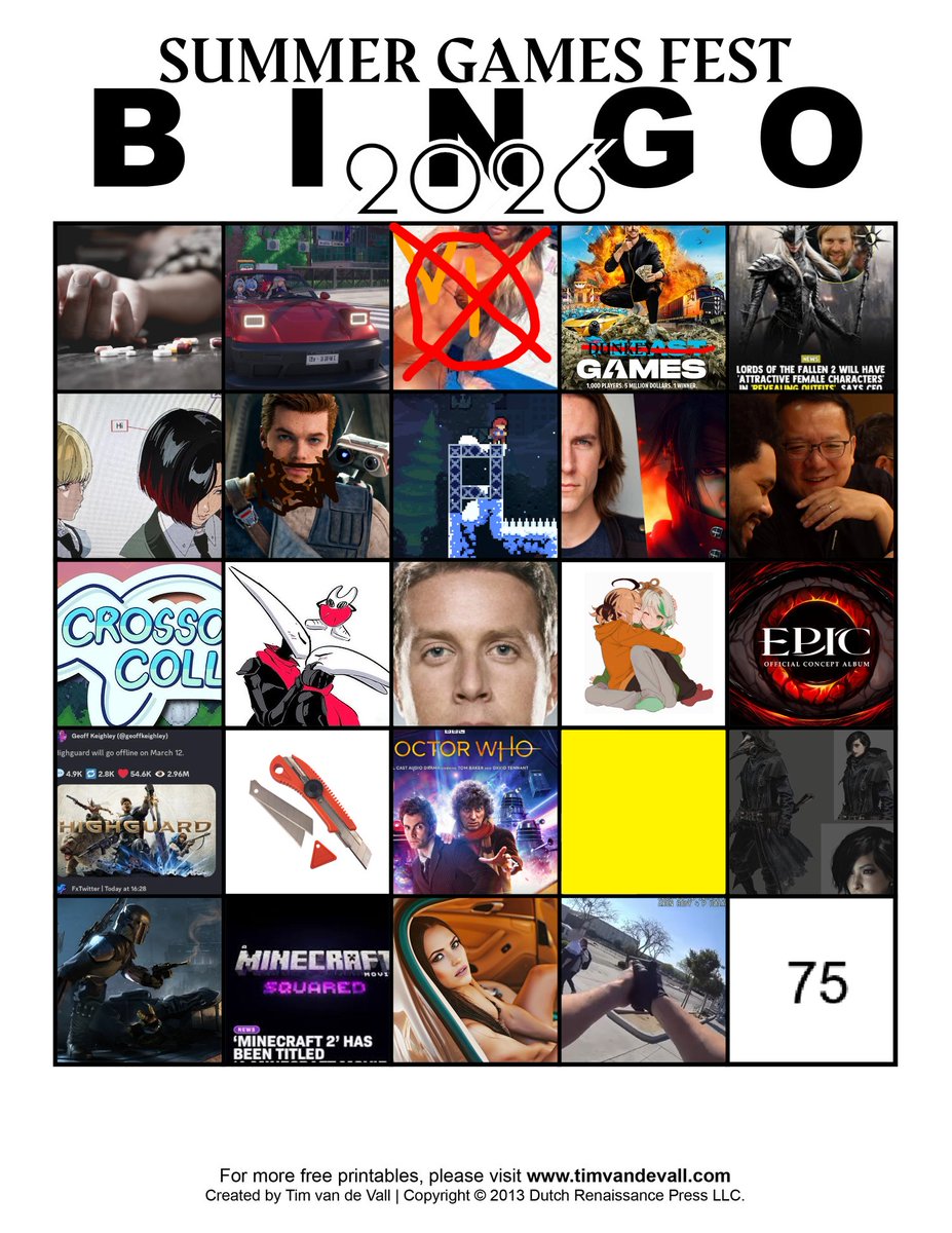 Aug_J_Anderson's tweet photo. Put together my bingo card for this years summer games fest

If you can decipher what any of these mean, I'll be very impressed https://t.co/Rg8ff1qYWb