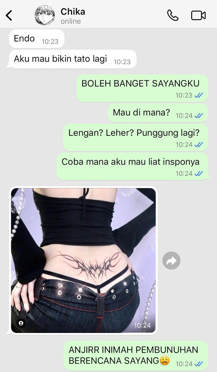 chikasexual's tweet photo. #endochika one tweet au 🔞

Chika mau bikin tato baru https://t.co/lBtf9wUnPu