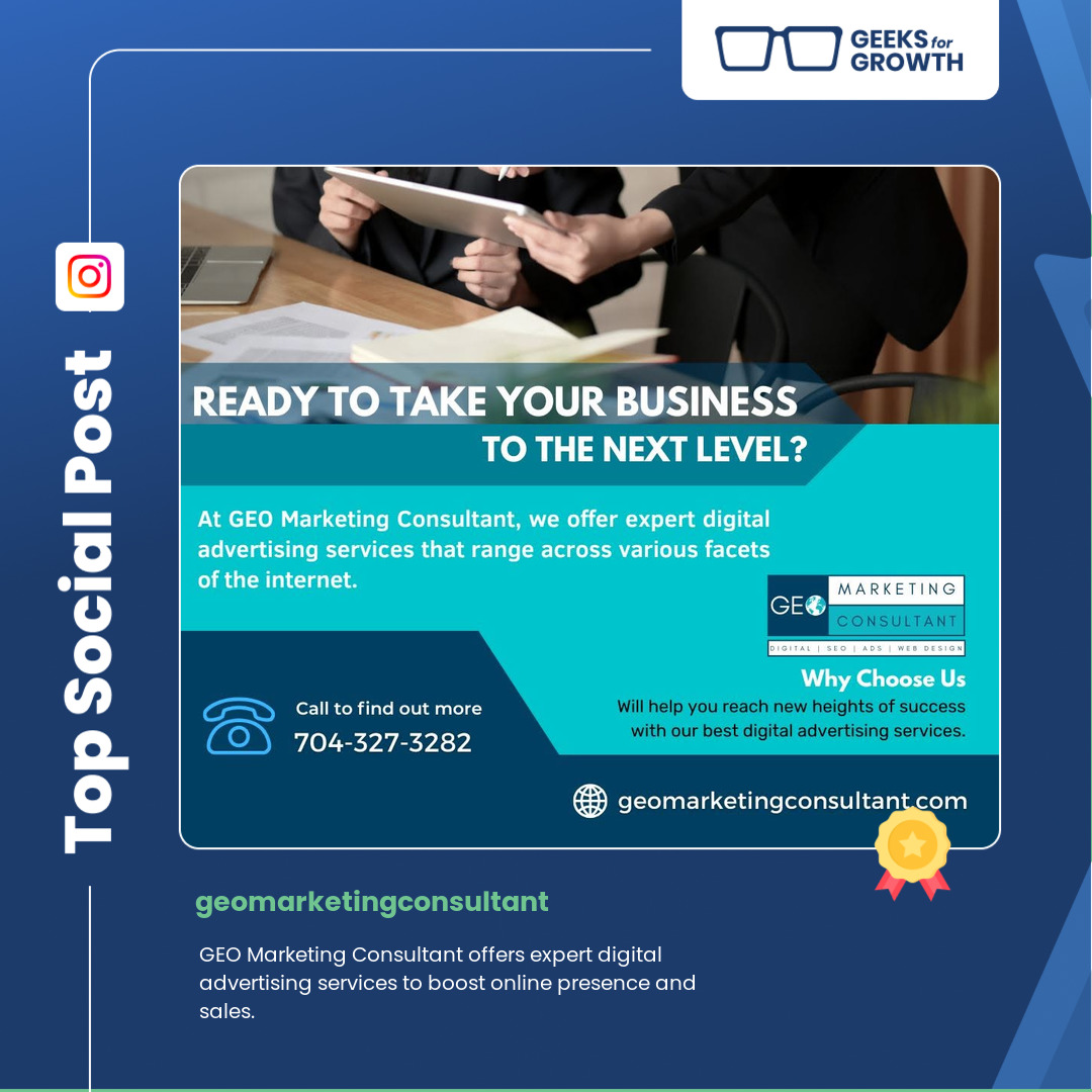 TGG_Madison's tweet photo. Our shoutout for the social post of the day goes to @geomarketingconsultant on Instagram. From @geomarketingconsultant: GEO Marketing Consultant offers expert digital advertising services to boost online presence and sales. https://t.co/u16Bscv9xq