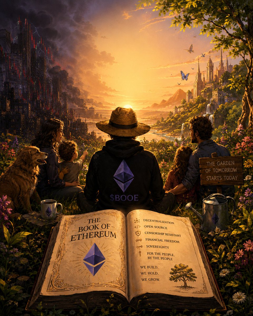 DK_Booe_Eth's tweet photo. Gm brethren 🙏☕ 

In volatile times like these, touch grass, connect to your loved ones... or double down on letting the fam know what we hold so they don't loose sight of the horizon. A beautifull garden in the future is planted and tended to now.

Stay strong in thy $BOOE'lief https://t.co/RXnjUr9EZX