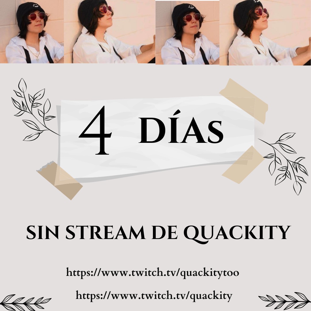 NoQuackityToday's tweet photo. No Quackity Stream / 4 Días https://t.co/3xUvyXo3K0