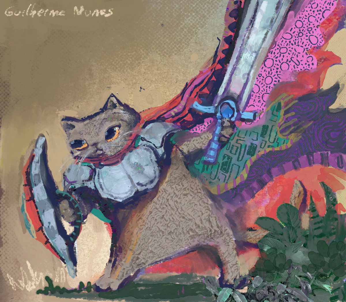 guilhernunes_'s tweet photo. goodnight! The cat knight who fights monsters in nightmares came to defend you https://t.co/SIv03C5fzB