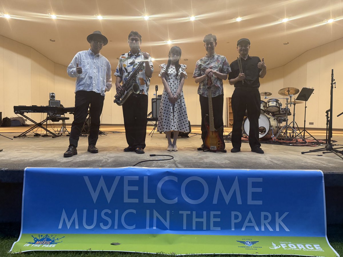 hinorin's tweet photo. 昨日2回目となる横田基地での演奏でした。
今回はオリジナル曲なんかも演奏してみたりして台風の翌日で良かった。。
何故か5月より涼しく快適な環境で楽しく演奏出来ました。 https://t.co/aeAusYOxkC
