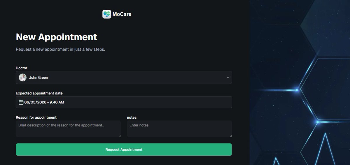 MoDevelopz's tweet photo. من المشاريع الاشتغلت عليها الفترة الفاتت MoCare - نظام متكامل لإدارة الرعاية الصحية

A complete platform that connects patients and doctors:

• Online appointment booking
(1/3)
#React #FreelanceDeveloper #تطوير_المواقع #تطوير_التطبيقات #فريلانس #السودان #برمجة https://t.co/KZ4nsmrVJH