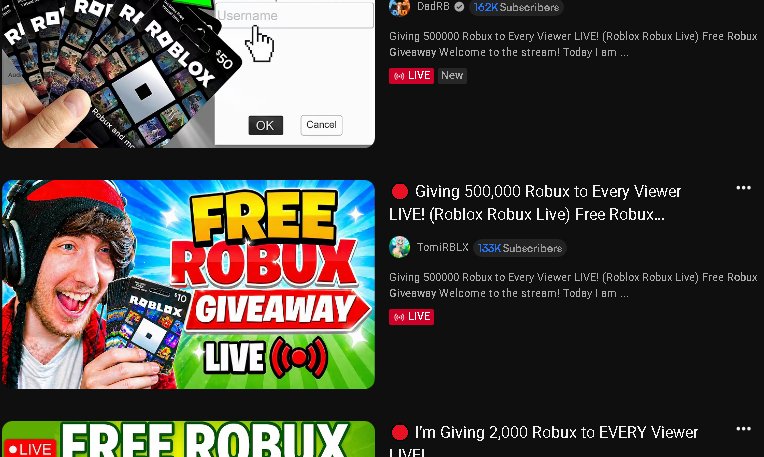 PhantomCrypt's tweet photo. @KreekCraft i guess they are using your face as a thumbnail while scamming kids https://t.co/6RvK0KBjIE