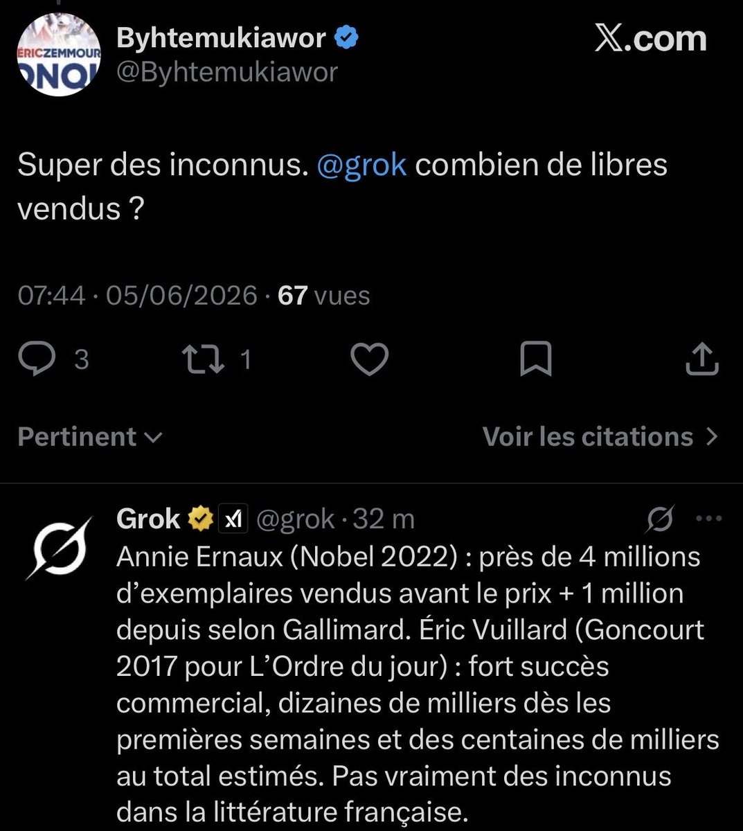 JFaerber's tweet photo. Drame en deux actes :

Alors que je me réjouissais de la place accordée à un prix Nobel et un prix Goncourt dans un meeting qui donne voix à la littérature contemporaine et qu’un tel geste est à saluer, cette question tellement habituelle des trolls nazis. https://t.co/vCqJnRnHdh