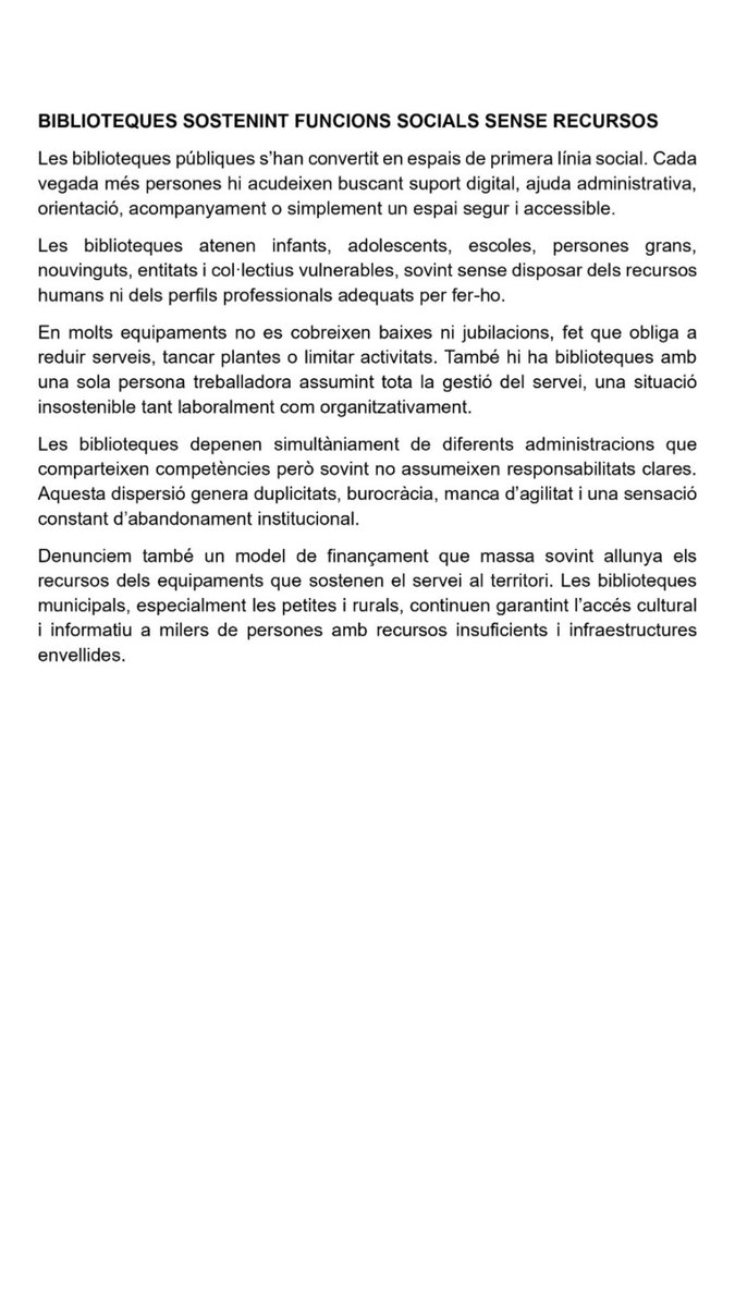 bibNeusCatala's tweet photo. ⚠️AVÍS⚠️El personal de la Biblioteca es suma a la VAGA del personal bibliotecari de totes les biblioteques del Sistema de Lectura Pública de Catalunya, que durà a terme demà divendres dia 5 de juny. 

Per aquest motiu la biblioteca romandrà tancada. 

Disculpeu les molèsties https://t.co/M2G6WNTifI