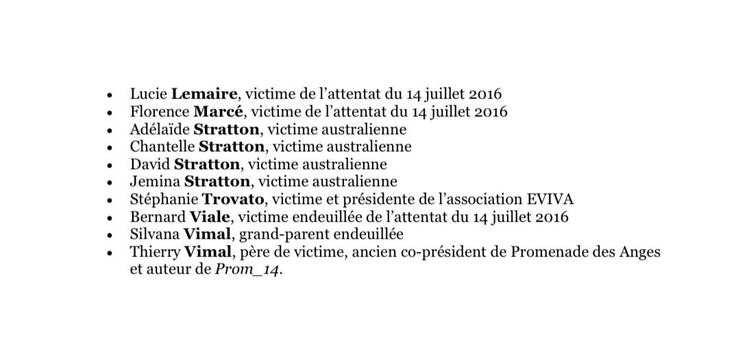 CeliaViale's tweet photo. Tribune au nom de plusieurs victimes de l’#attentatdenice #14juillet2016  qui s’interrogent sur l’initiative du Théâtre National de Nice de proposer une lecture issue du procès https://t.co/8eP7h1dY3Y