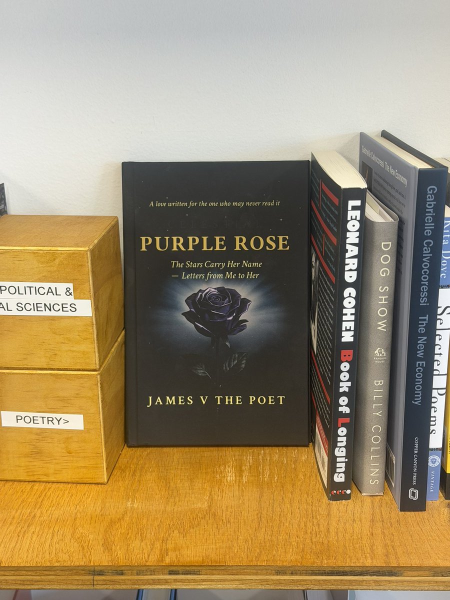 JamesVThePoet's tweet photo. A conversation about poetry led me to Sons &amp; Daughters Books on Melrose Ave.

A wonderful independent bookstore founded by poet Raine—and now home to Purple Rose. 🌹📚

#Poetry #IndieBookstore #IndieAuthor #LovePoetry #RaleighNC https://t.co/MHVvV5u4aT