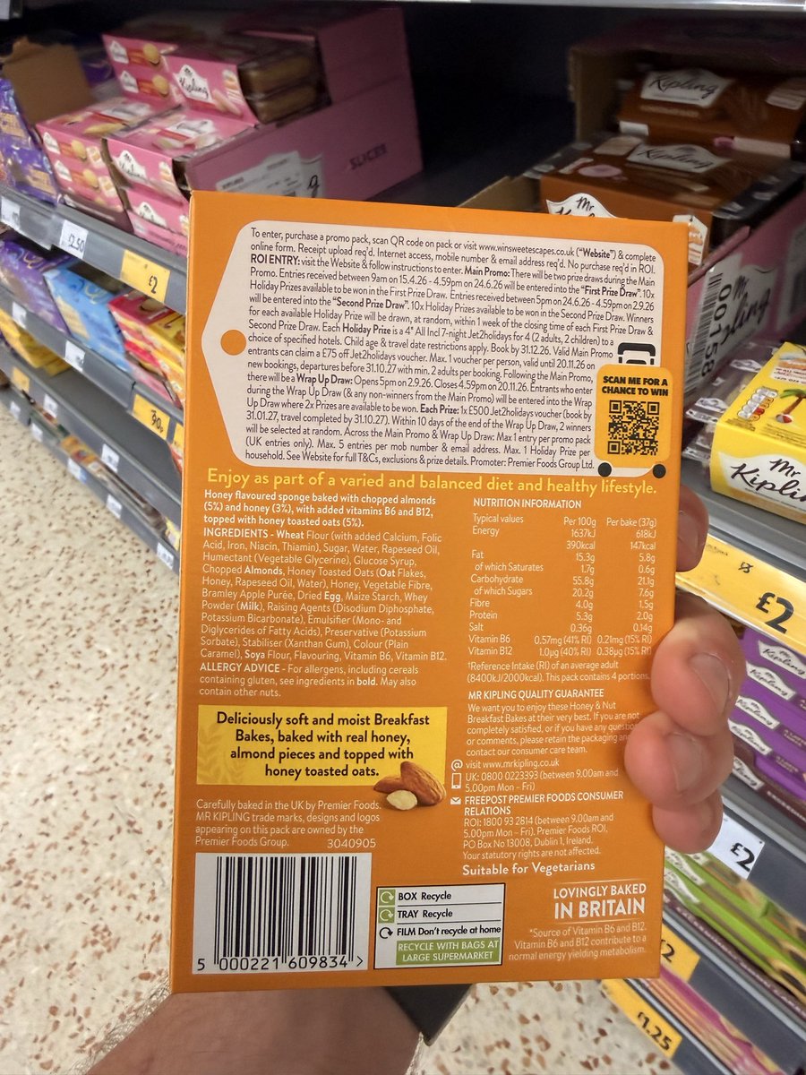 All_Things_New_'s tweet photo. Mr Kipling Honey & Nut Breakfast Bakes! 🍯 At Morrisons #mrkipling #honeynut #breakfast #wellthisisnew https://t.co/octx7dN19j
